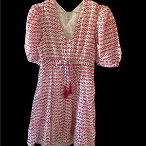 Y51 Mer St. Barth White and Red Dress